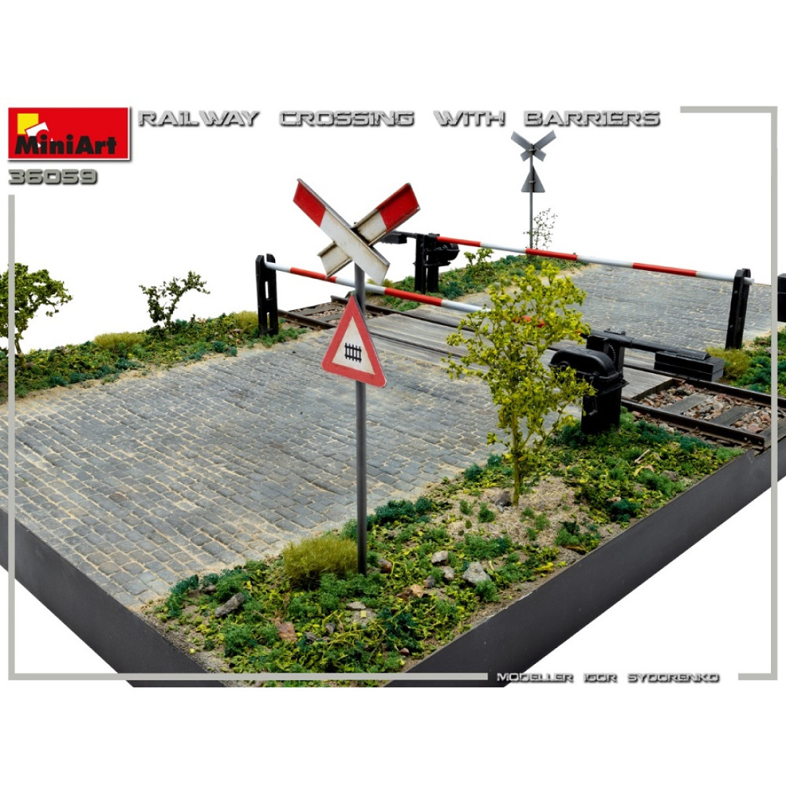 miniart-36059-1-35-railroad-crossing-scale-plastic-model-kit-model